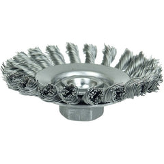 4″ Knot Wire Bevel Brush, .020″ Steel Fill, M14 × 2.0 Nut - Eagle Tool & Supply