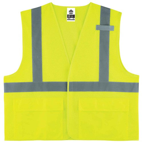 8220HL S/M Lime Standard Mesh Vest Type R Class 2 - Eagle Tool & Supply
