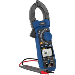 Compact Manual Ranging & Voltage Clamp Meter: CAT I CAT II & CAT III, 1.9″ Jaw, C-Clamp & Curved Jaw 1,000 A, 50 Max Ohms, Measures Amps, Capacitance, Continuity, Current, Duty Cycle, Frequency, microAmps, Milliamps, Resistance, Temperature & Voltage