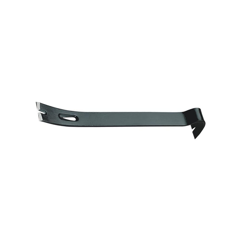 Pry Bars; Prybar Type: Pry Bar with Three Nail Pullers; End Angle: Offset; End Style: Curved; Material: Hardened Steel; Bar Shape: Flat; Overall Length (mm): 380.00; Features: With 3 Nail Pullers; Cutting Edge Polished; Overall Length: 380.00