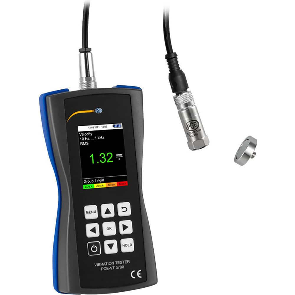 Vibration Meters; Meter Type: Vibration Meter; Vibration Tester; Vibration Measurement Range: 1-10; Display Type: Color LCD; Minimum Operating Temperature: -4; Maximum Operating Temperature: 149; Measures: Vibration; Frequency; Acceleration; Velocity; Dis