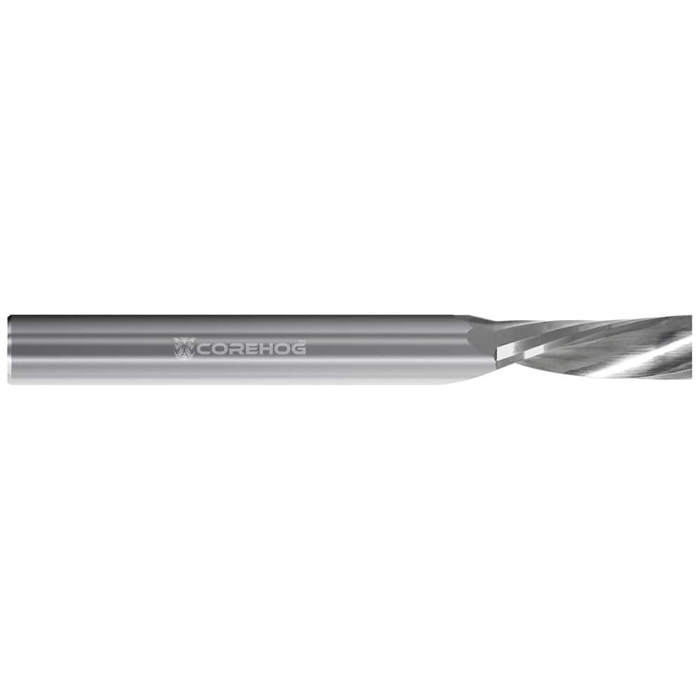 Square End Mill: 1/4'' Dia, 3/4'' LOC, 2.5'' OAL, 1 Flute, Solid Carbide Single End, Uncoated, Downcut Flute