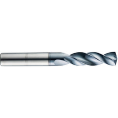 #31 Dia. × 1/8″ Shank × 3/4″ Flute Length × 2″ OAL, 5xD, 145°, TA, 2 Flute, External, Round Solid Carbide Drill