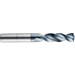 #34 Dia. × 1/8″ Shank × 5/8″ Flute Length × 2″ OAL, 3xD, 145°, TC, 2 Flute, External, Round Solid Carbide Drill - Eagle Tool & Supply