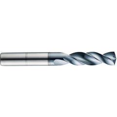 #34 Dia. × 1/8″ Shank × 5/8″ Flute Length × 2″ OAL, 3xD, 145°, TC, 2 Flute, External, Round Solid Carbide Drill - Eagle Tool & Supply