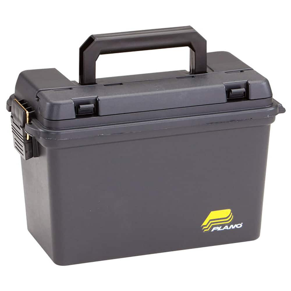 Tool Boxes, Cases & Chests; Material: Plastic; Color: Black; Overall Depth: 8 in; Overall Height: 10 in; Overall Width: 15; Number Of Trays: 0; Number Of Compartments: 2.000