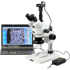 Microscopes; Microscope Type: Stereo; Eyepiece Type: Trinocular; Image Direction: Upright; Eyepiece Magnification: 10x; Maximum Magnification: 3.5x