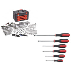 Combination Hand Tool Set: 245 Pc, Mechanic's Tool Set, 1/4″ Drive