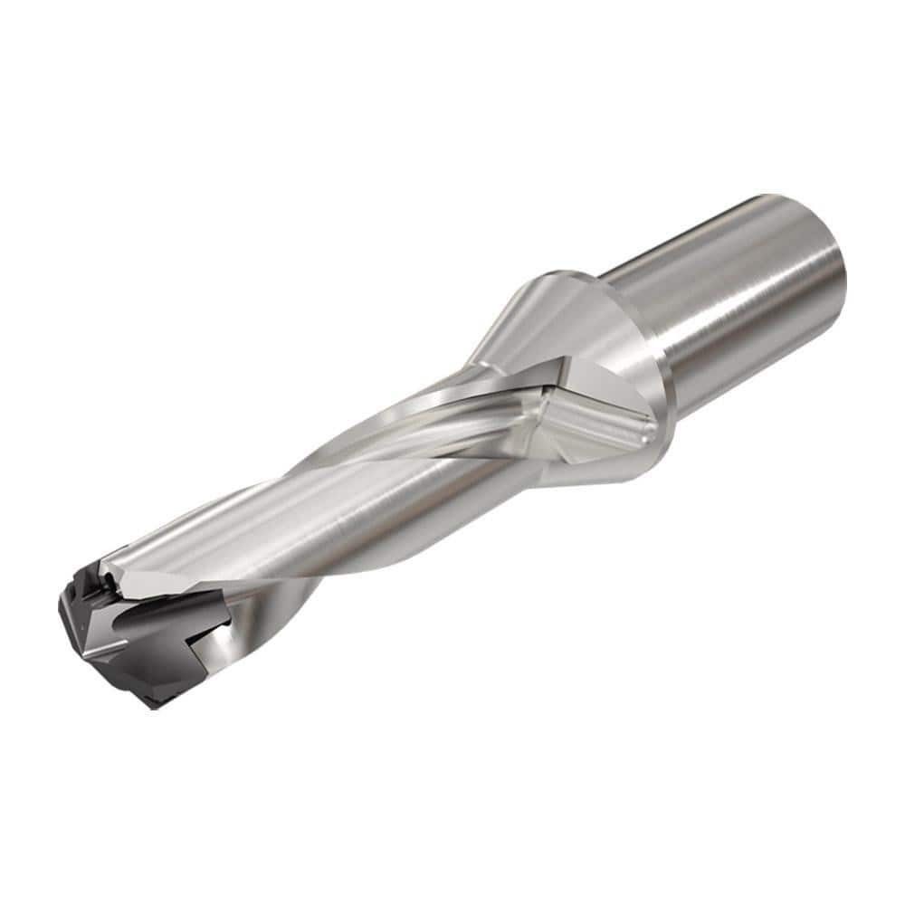 Replaceable Tip Drill: 32 to 32.9 mm Drill Dia, 100.86 mm Max Depth, 32 mm Straight-Cylindrical Shank Uses ICP Inserts, 206.5 mm OAL, Through Coolant