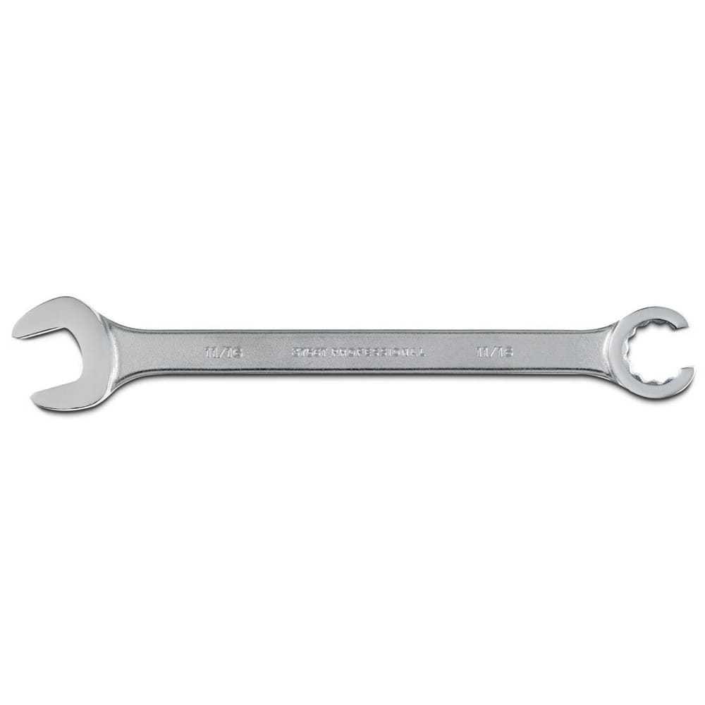 Flare Nut Wrenches; Type: Open End; Size (Inch): 15 mm, 17 mm; Size (mm): 15 mm, 17 mm; Head Type: Double; Offset; Opening Type: 6-Point Flare Nut; Head Offset Angle: 15; Non-sparking: No; Insulated: No; Magnetic: No; Corrosion-resistant: Yes; Ratcheting: