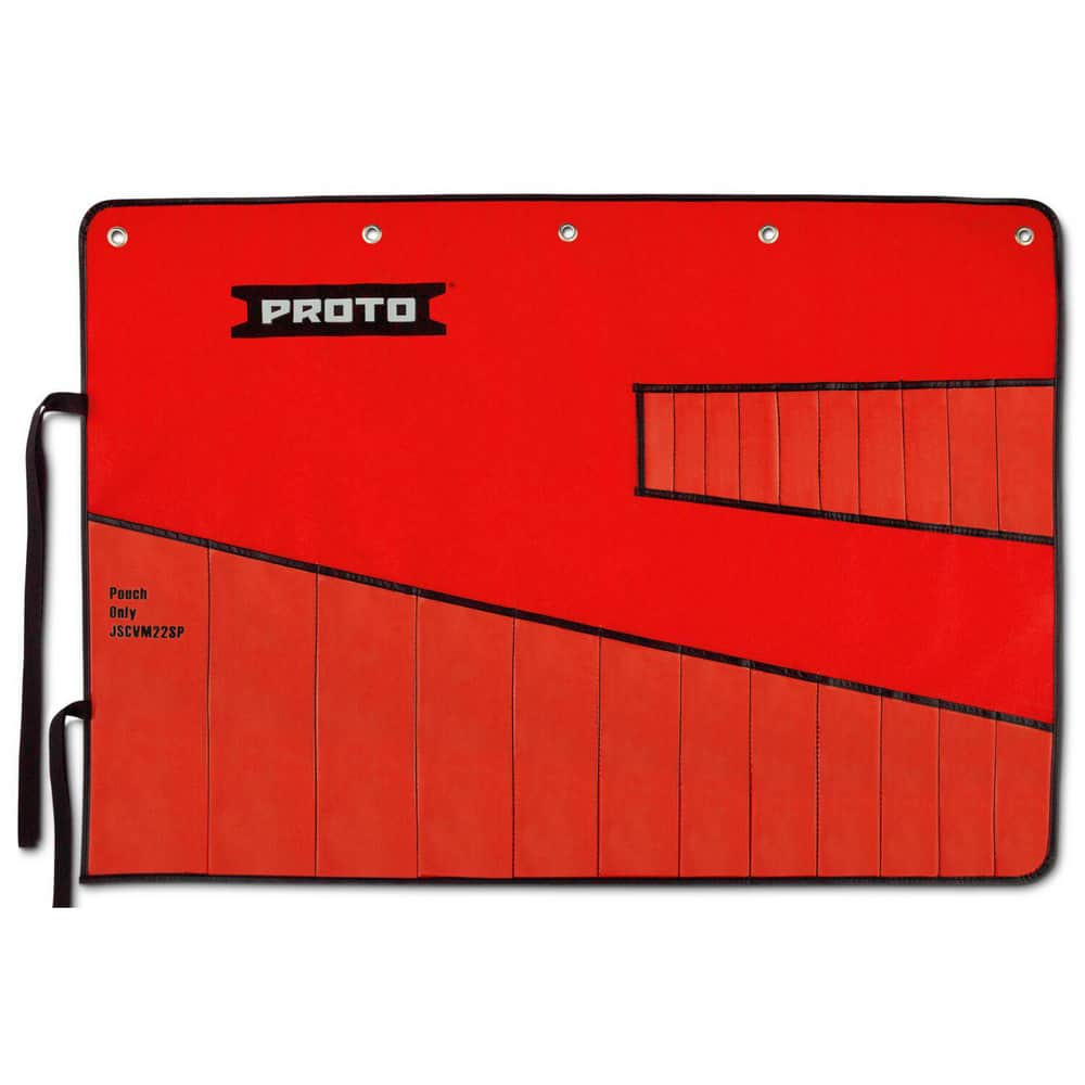 Tool Bags & Tool Totes; Closure Type: Tie String; Material: Canvas; Overall Width: 16; Overall Depth: 22 in; Overall Height: 16 in; Color: Red; Features: Stitched and Reinforced Edges for Strength; Number Of Pockets: 22.000