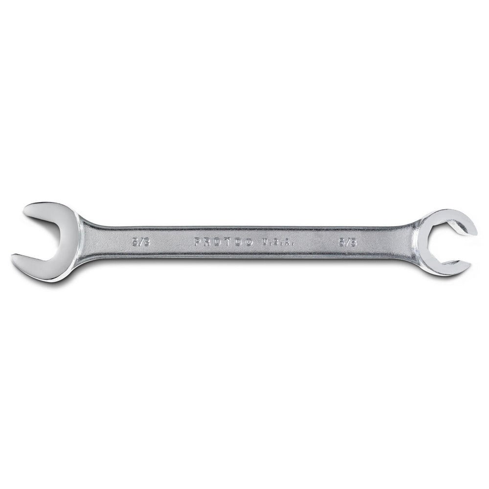 Flare Nut Wrenches; Type: Open End; Size (Inch): 5/8 in; Size (mm): 5/8 in; Head Type: Double; Offset; Opening Type: 6-Point Flare Nut; Head Offset Angle: 15; Non-sparking: No; Insulated: No; Magnetic: No; Corrosion-resistant: Yes; Ratcheting: No; Slip-re