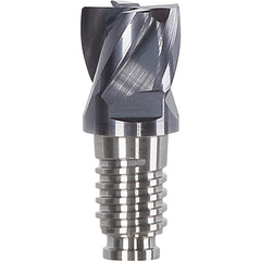 Corner Radius & Corner Chamfer End Mill Heads; Chamfer Angle: 45.000; Connection Type: Duo-Lock 32; Centercutting: Yes; Flute Type: Spiral; Number Of Flutes: 4; End Mill Material: Solid Carbide; Overall Length: 1.57