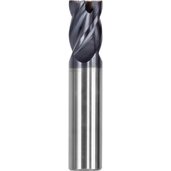 Corner Chamfer End Mill: 0.0787″ Dia, 0.0984″ LOC, 4 Flute, 0.0016″ Chamfer Width, Solid Carbide 1-1/2″ OAL, AlTiN Coated, Centercutting