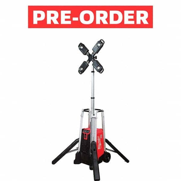 Milwaukee Tool - Portable Work Lights Portable Type: Floor Lamp Type: LED - Eagle Tool & Supply
