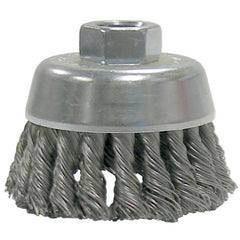2-3/4″ Single Row Knot Wire Cup Brush, .020″ Steel Fill, M14 × 2.0 Nut - Eagle Tool & Supply