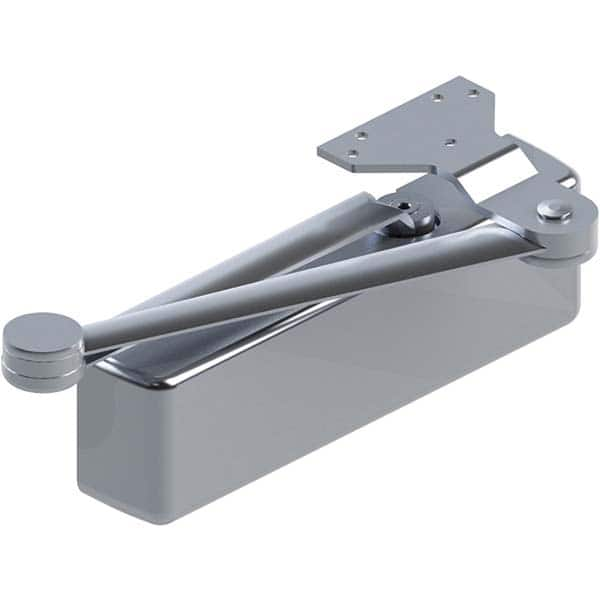 Door Damper: 12.3″ Closer Body Length Aluminum Finish, Non-Handed