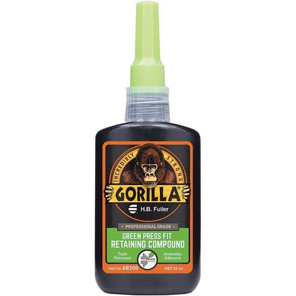 GorillaPro - 50 mL Bottle, Green, Press Fit Retaining Compound - Eagle Tool & Supply