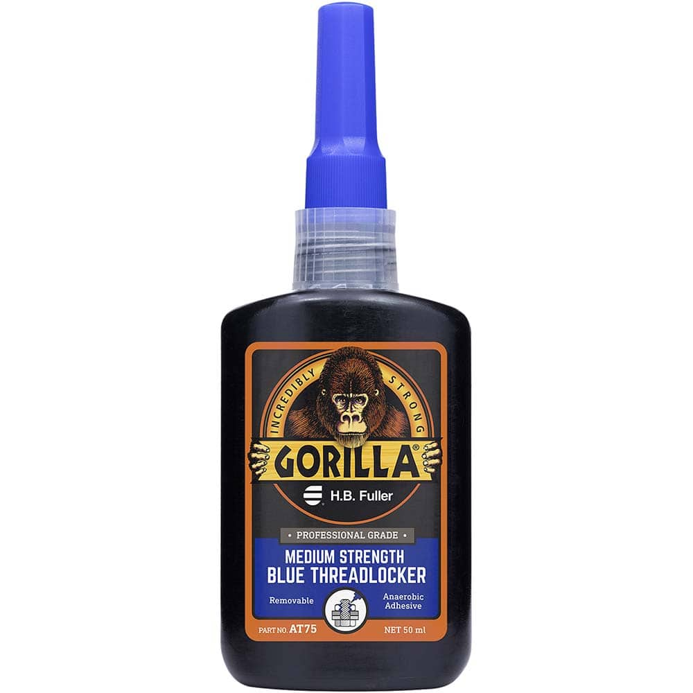 GorillaPro - 50 mL Bottle, Blue, Medium Strength Threadlocker - Eagle Tool & Supply