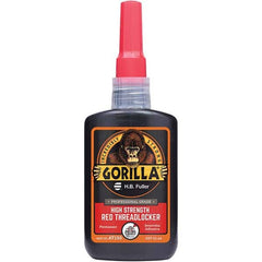 GorillaPro - 50 mL Bottle, Red, High Strength Threadlocker - Eagle Tool & Supply