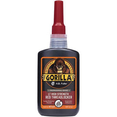 GorillaPro - 50 mL Bottle, Red, High Strength Threadlocker - Eagle Tool & Supply