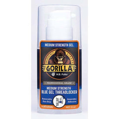 GorillaPro - 35 mL Pump Bottle, Blue Gel, Medium Strength Threadlocker - Eagle Tool & Supply