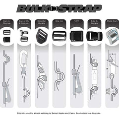 Bulk Strap - Slings & Tiedowns (Load-Rated) Type: Cam Buckle Length (Feet): 2 - Eagle Tool & Supply