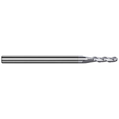 Harvey Tool - Ball End Mills; Mill Diameter (mm): 0.60 ; Mill Diameter (Decimal Inch): 0.0236 ; Number of Flutes: 3 ; Length of Cut (mm): 1.8000 ; Length of Cut (Decimal Inch): 0.0709 ; Material: Solid Carbide - Exact Industrial Supply