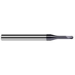 Harvey Tool - Ball End Mills; Mill Diameter (mm): 3.00 ; Mill Diameter (Decimal Inch): 0.1180 ; Number of Flutes: 2 ; Length of Cut (mm): 2.4000 ; Length of Cut (Decimal Inch): 0.0940 ; Material: Solid Carbide - Exact Industrial Supply