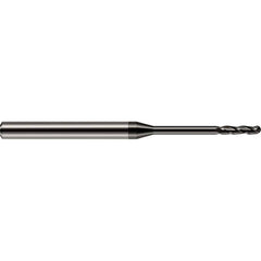 Harvey Tool - 0.05" Diam, 0.3" LOC, 3 Flute Solid Carbide Ball End Mill - Exact Industrial Supply