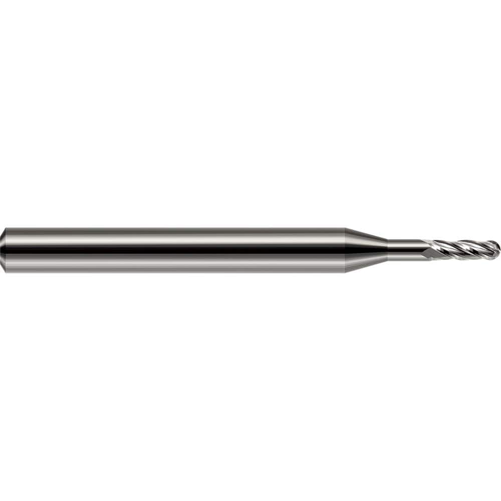 Harvey Tool - Ball End Mills; Mill Diameter (mm): 0.80 ; Mill Diameter (Inch): 1/32 ; Mill Diameter (Decimal Inch): 0.0310 ; Number of Flutes: 2 ; Length of Cut (Inch): 3/32 ; Length of Cut (Decimal Inch): 0.0930 - Exact Industrial Supply
