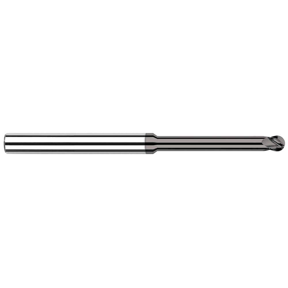 Harvey Tool - 1/16" Diam, 3/32" LOC, 4 Flute Solid Carbide Ball End Mill - Exact Industrial Supply