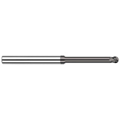 Harvey Tool - Ball End Mills; Mill Diameter (Inch): 9/64 ; Mill Diameter (Decimal Inch): 0.1406 ; Number of Flutes: 4 ; Length of Cut (Decimal Inch): 0.2200 ; Material: Solid Carbide ; Overall Length (Inch): 3 - Exact Industrial Supply