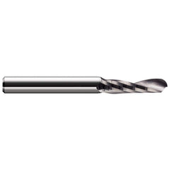 Ball End Mill: 0.25″ Dia, 0.75″ LOC, 1 Flute, Solid Carbide 2-1/2″ OAL, 1/4″ Shank Dia, 22 ° Helix, Uncoated, Single End