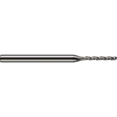 Harvey Tool - Ball End Mills; Mill Diameter (Decimal Inch): 0.0300 ; Number of Flutes: 3 ; Length of Cut (Inch): 1/4 ; Length of Cut (Decimal Inch): 0.2500 ; Material: Solid Carbide ; Overall Length (Inch): 2-1/2 - Exact Industrial Supply