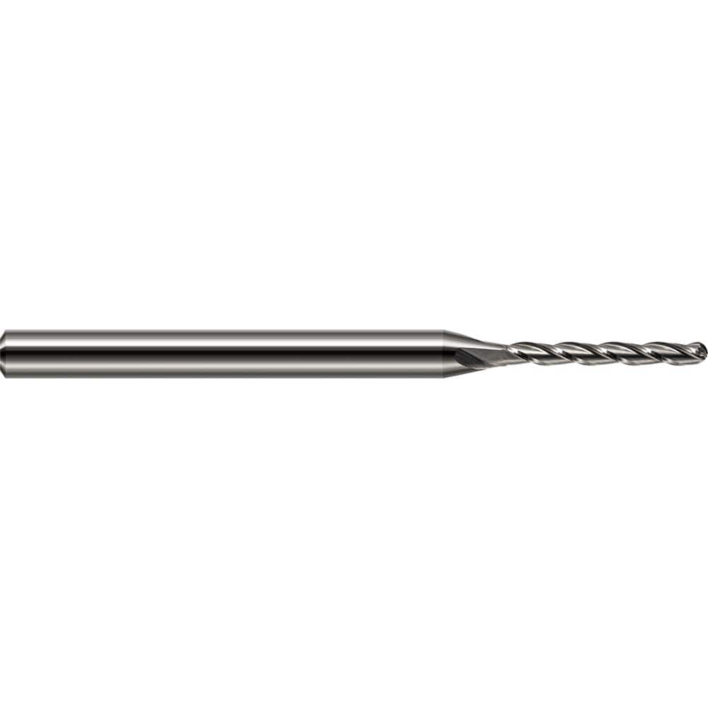 Harvey Tool - Ball End Mills; Mill Diameter (mm): 1.20 ; Mill Diameter (Inch): 3/64 ; Mill Diameter (Decimal Inch): 0.0470 ; Number of Flutes: 3 ; Length of Cut (Inch): 3/8 ; Length of Cut (Decimal Inch): 0.3750 - Exact Industrial Supply