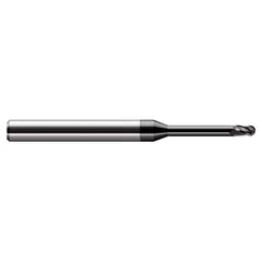 Harvey Tool - 1/4" Diam, 3/8" LOC, 3 Flute Solid Carbide Ball End Mill - Exact Industrial Supply