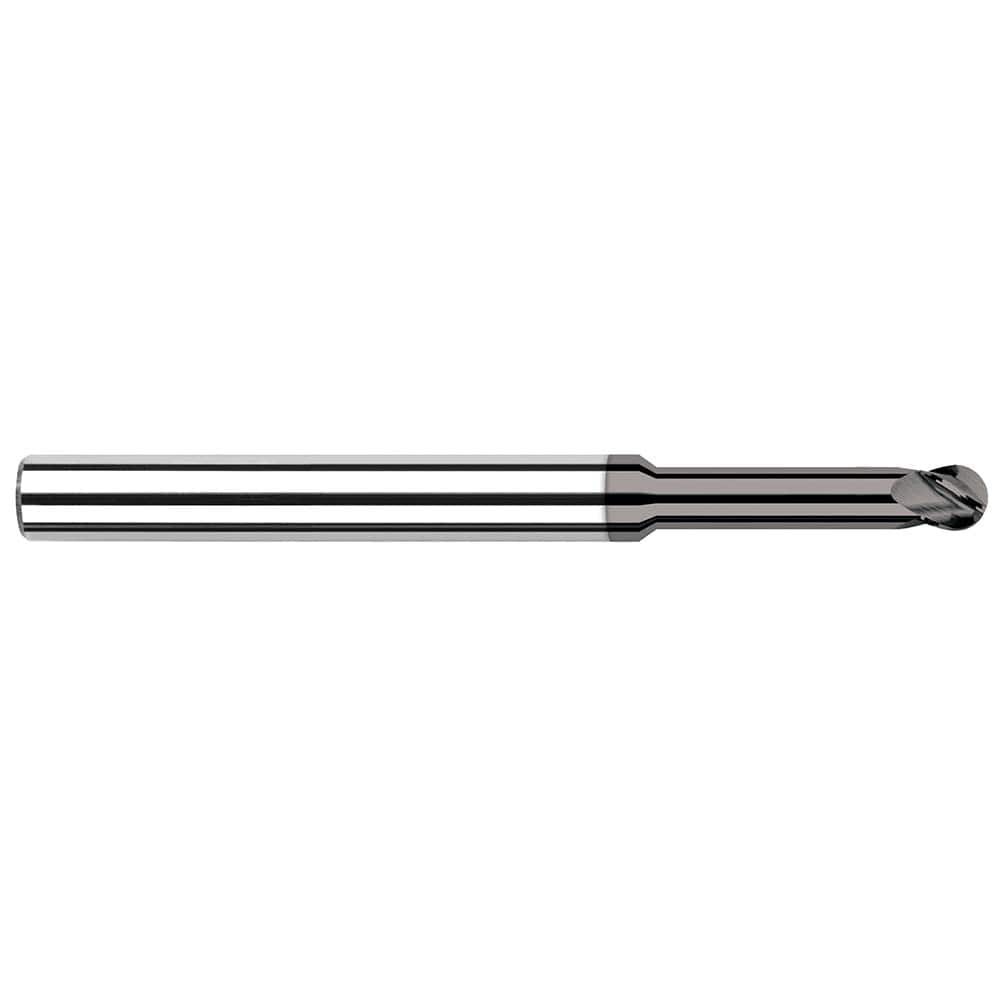 Harvey Tool - 3/16" Diam, 0.285" LOC, 4 Flute Solid Carbide Ball End Mill - Exact Industrial Supply