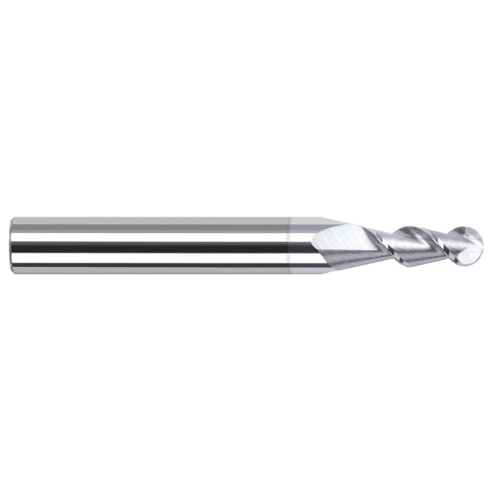 Harvey Tool - Ball End Mills; Mill Diameter (Inch): 1/8 ; Mill Diameter (Decimal Inch): 0.1250 ; Number of Flutes: 2 ; Length of Cut (Inch): 3/16 ; Length of Cut (Decimal Inch): 0.1870 ; Material: Solid Carbide - Exact Industrial Supply
