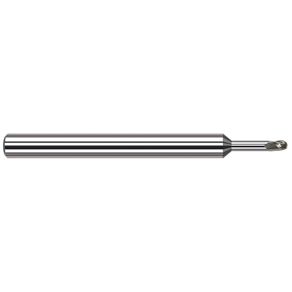 Harvey Tool - Ball End Mills; Mill Diameter (Inch): 1/8 ; Mill Diameter (Decimal Inch): 0.1250 ; Number of Flutes: 3 ; Length of Cut (Inch): 3/16 ; Length of Cut (Decimal Inch): 0.1870 ; Material: Solid Carbide