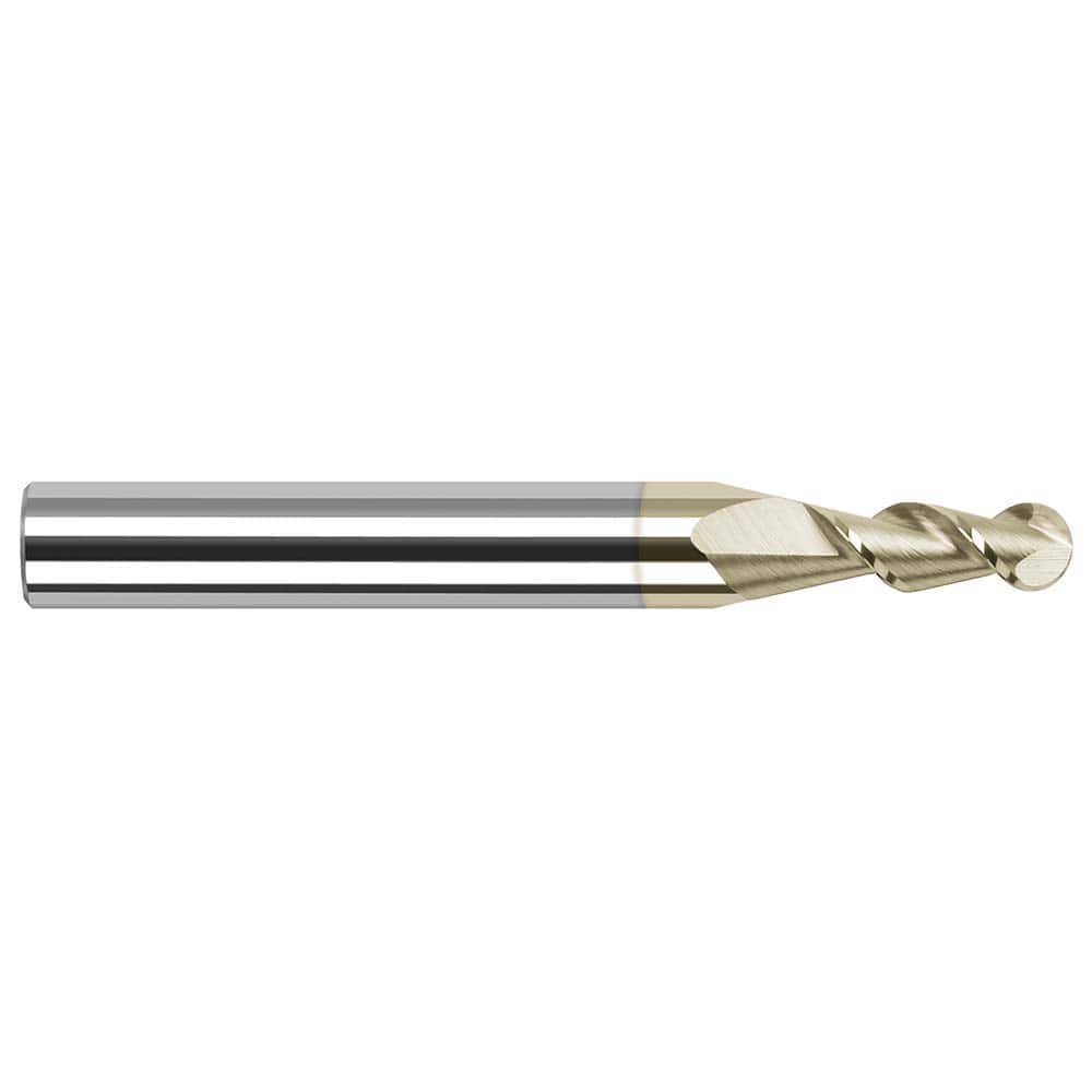 Harvey Tool - 1/4" Diam, 3/4" LOC, 2 Flute Solid Carbide Ball End Mill - Exact Industrial Supply