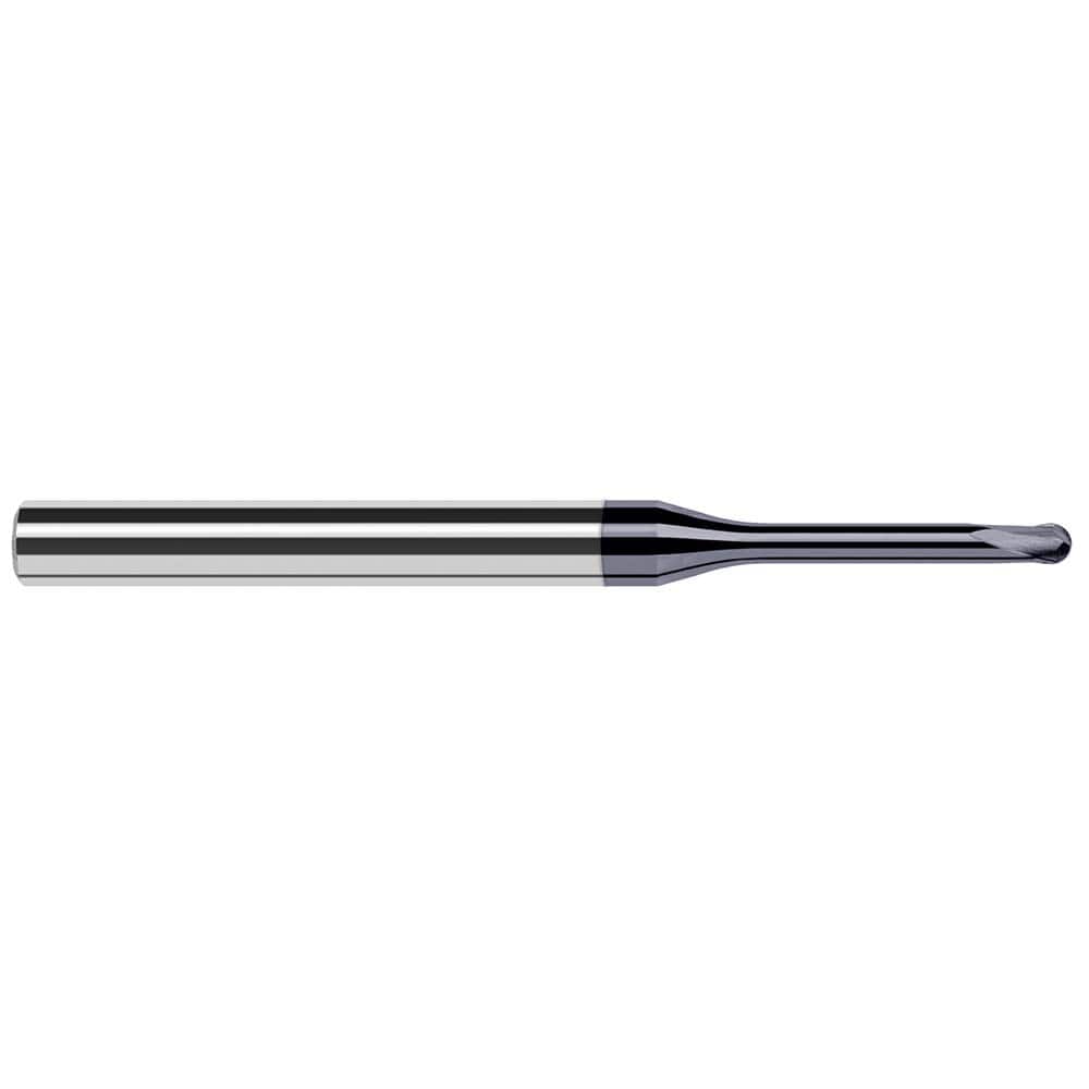 Harvey Tool - 1/16" Diam, 0.05" LOC, 2 Flute Solid Carbide Ball End Mill - Exact Industrial Supply