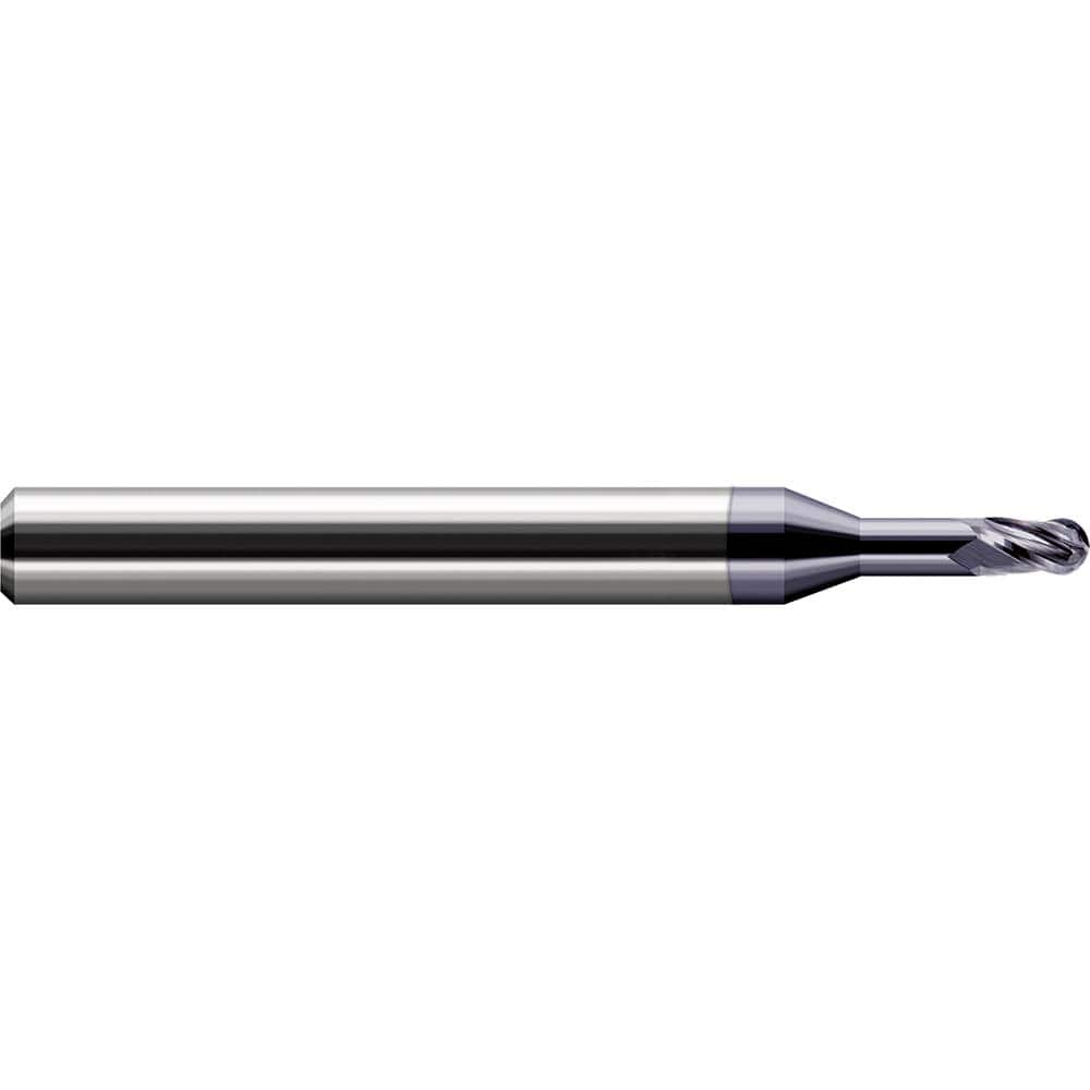 Harvey Tool - Ball End Mills; Mill Diameter (mm): 1.20 ; Mill Diameter (Inch): 3/64 ; Mill Diameter (Decimal Inch): 0.0470 ; Number of Flutes: 3 ; Length of Cut (mm): 1.8000 ; Length of Cut (Decimal Inch): 0.0710 - Exact Industrial Supply
