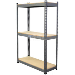 14 Gauge Heavy-Duty Rivet Shelving: 48″ Wide, 8″ High 3 Shelf, 1,700 lb Shelf Capacity