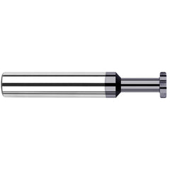 Harvey Tool - 5/8" Cut Diam, 1/4" Cut Width, 5/8" Shank, Straight-Tooth Woodruff Keyseat Cutter - Exact Industrial Supply