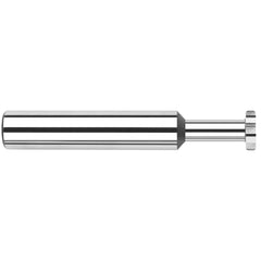 Harvey Tool - 1/2" Cut Diam, 3/64" Cut Width, 1/2" Shank, Straight-Tooth Woodruff Keyseat Cutter - Exact Industrial Supply