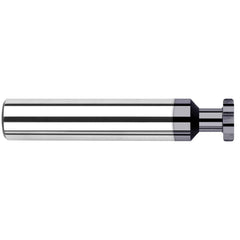 Harvey Tool - 3/8" Cut Diam, 3/32" Cut Width, 3/8" Shank, Straight-Tooth Woodruff Keyseat Cutter - Exact Industrial Supply