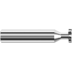 Harvey Tool - 1/2" Cut Diam, 1/4" Cut Width, 1/2" Shank, Staggered-Tooth Woodruff Keyseat Cutter - Exact Industrial Supply