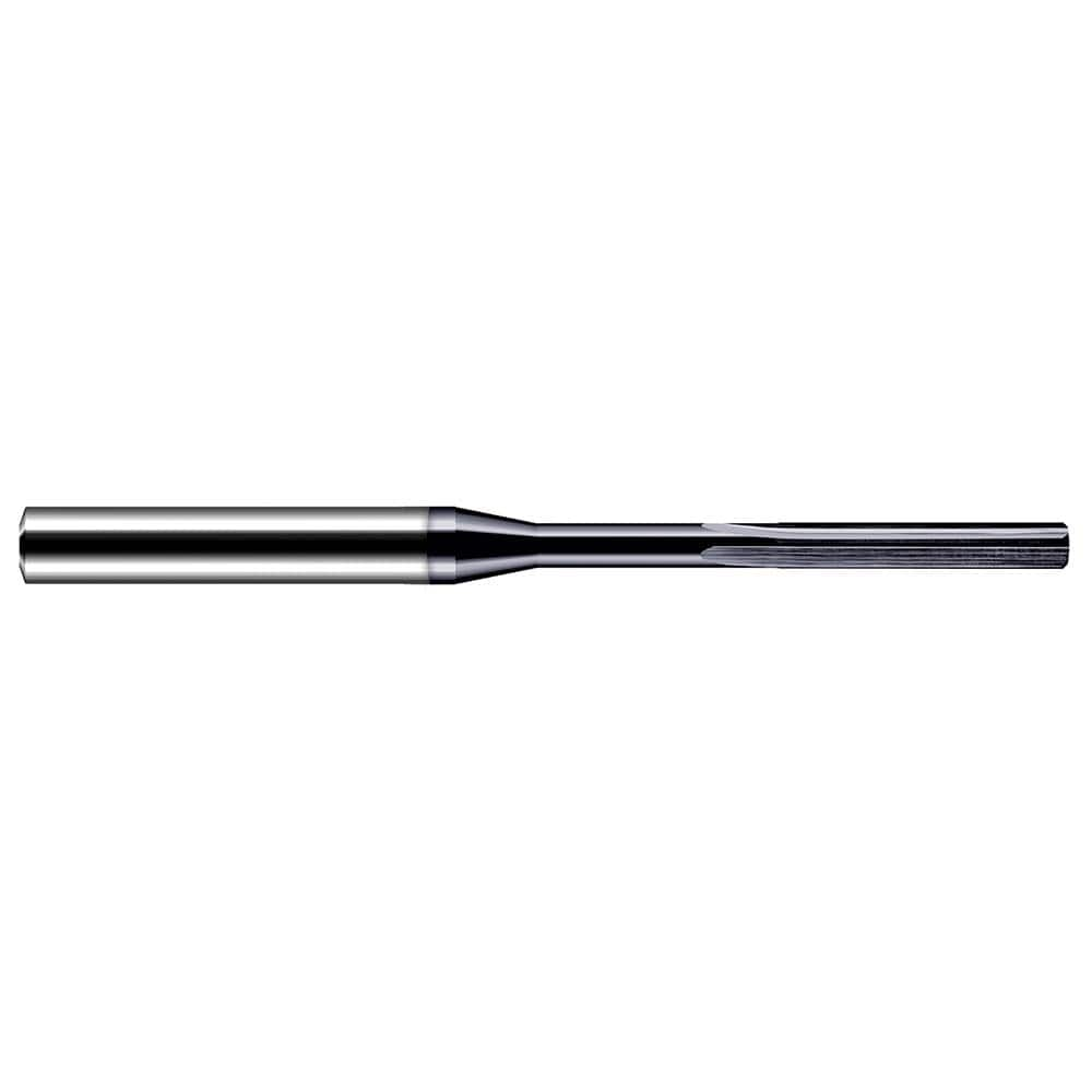 Chucking Reamer: 0.0345″ Dia, 2″ OAL, 1/4″ Flute Length, Straight Shank, Solid Carbide 4 Flute