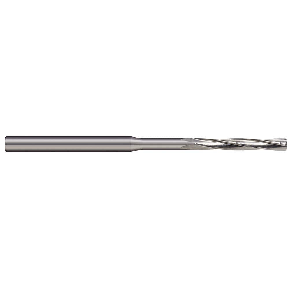 Chucking Reamer: 0.0935″ Dia, 2-1/2″ OAL, 11/16″ Flute Length, Straight Shank, Solid Carbide 4 Flute